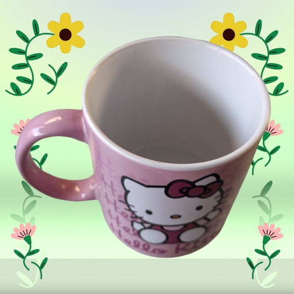 🎯🎯Sale🎯🎯 NWT San Rio Hello Kitty Pink Glitter Coffee Mug - Picture 3 of 4